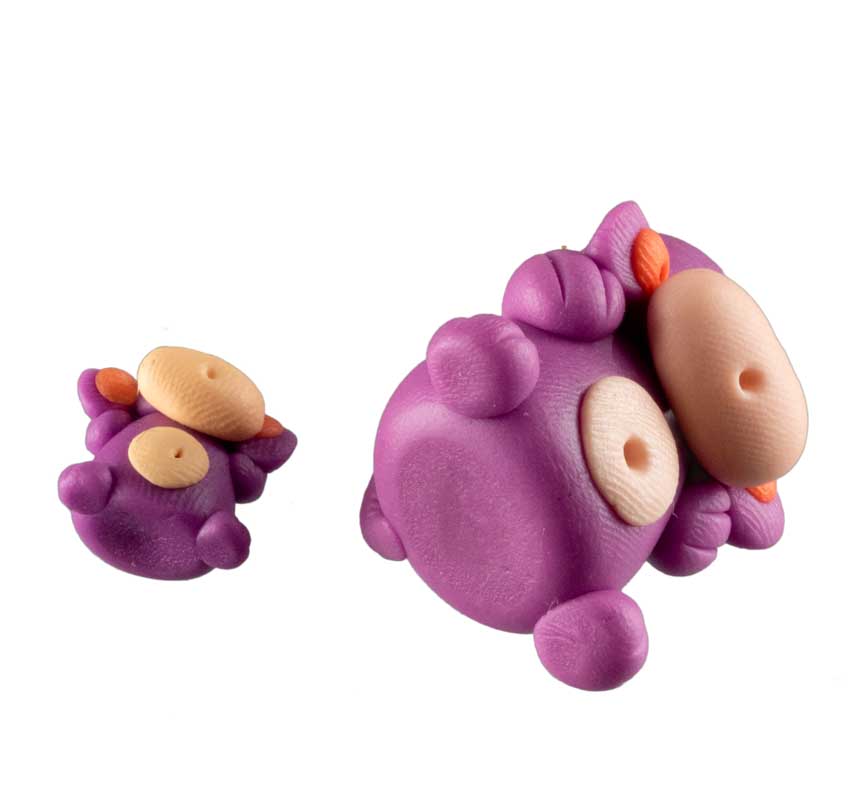 Figurines Singe Adulte et Enfant Miniatures – Artisanat Thaïlandais en Pâte Polymère