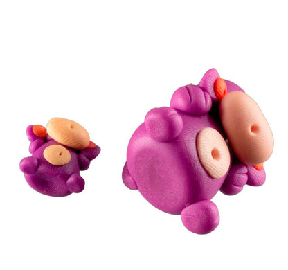 Figurines Singe Adulte et Enfant Miniatures – Artisanat Thaïlandais en Pâte Polymère