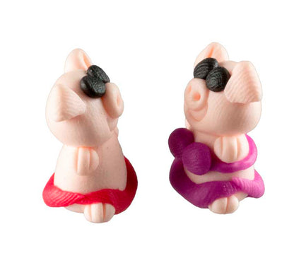 Figurines Couple de Cochons en Maillot de Bain – Pâte Polymère de Thaïlande