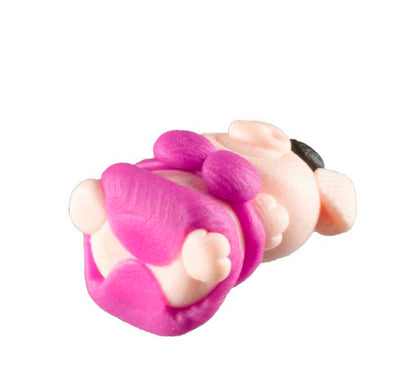Figurine Miniature Cochon Plage Chic – Artisanat Thaïlandais en Pâte Polymère