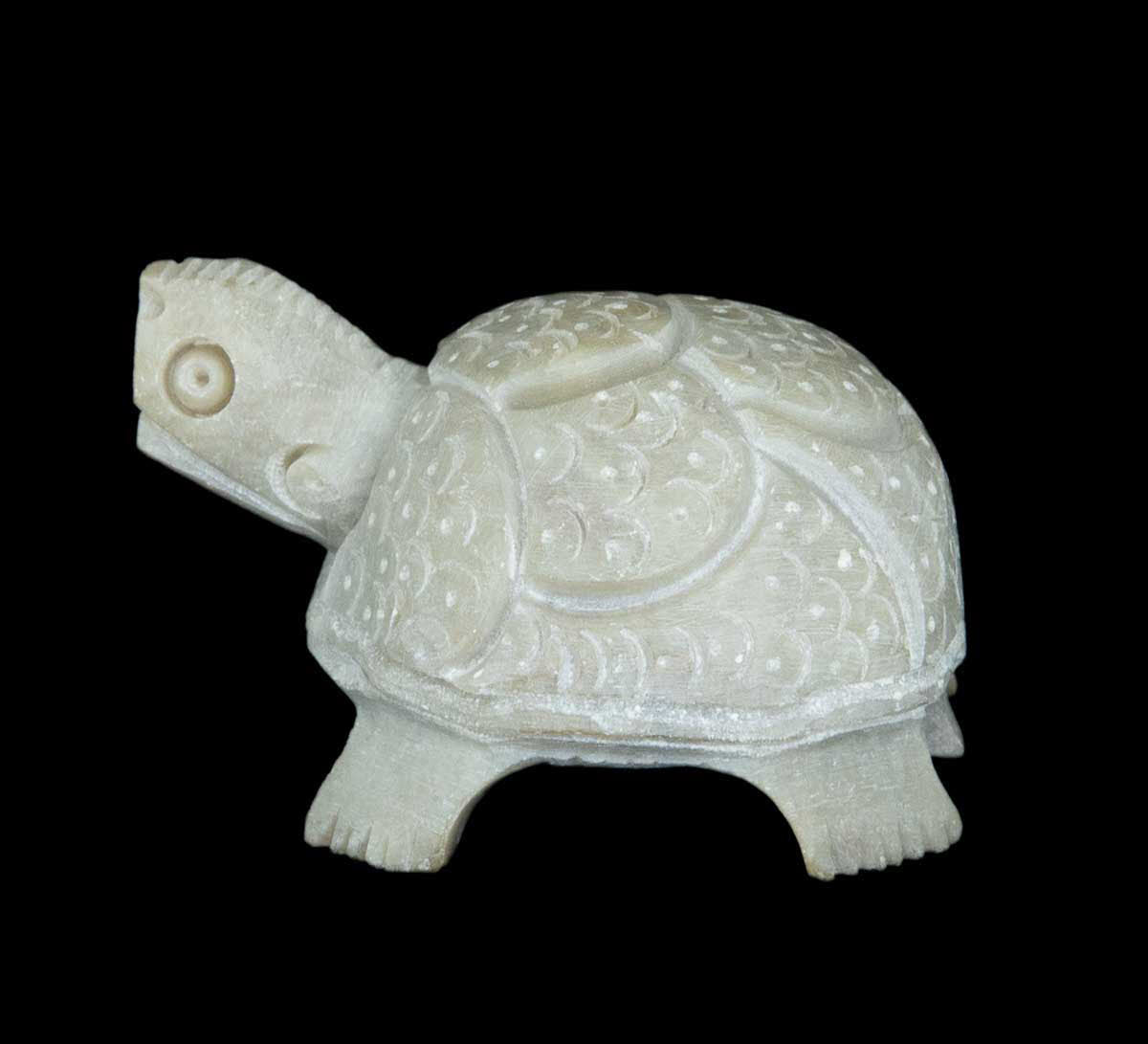 Figurine Tortue En Saponite – Sculpture Artisanale Faite Main D’Inde