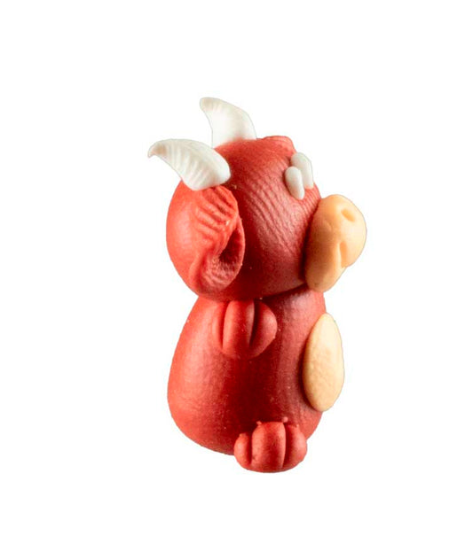 Figurine Miniature Vache – Artisanat Thaïlandais en Pâte Polymère
