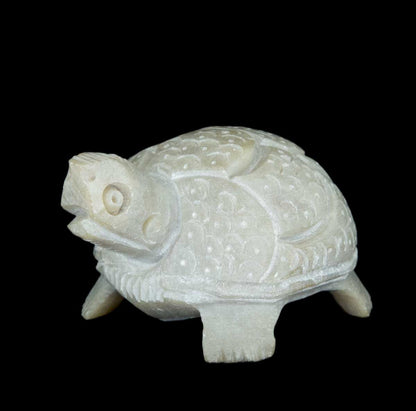 Figurine Tortue En Saponite – Sculpture Artisanale Faite Main D’Inde