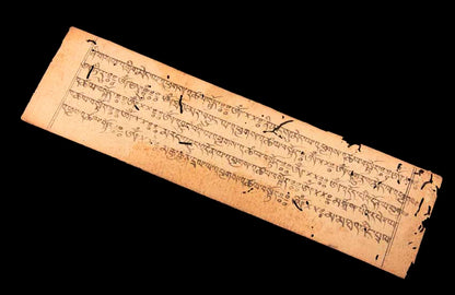 Ancienne Page de Prières Tibétaines Manuscrite – Manuscrit Bouddhiste du Népal