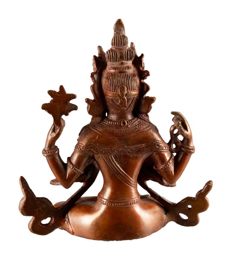 Statue Avalokiteshvara Chenrezig en Laiton – Bodhisattva de la Compassion du Népal
