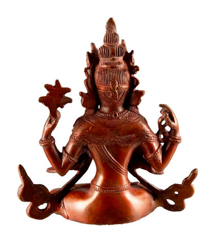 Statue Avalokiteshvara Chenrezig en Laiton – Bodhisattva de la Compassion du Népal