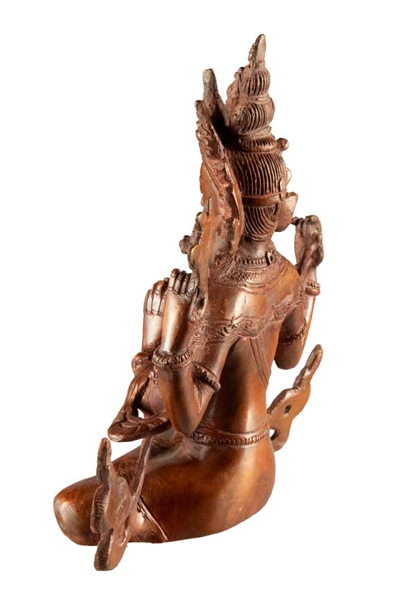 Statue Avalokiteshvara Chenrezig en Laiton – Bodhisattva de la Compassion du Népal