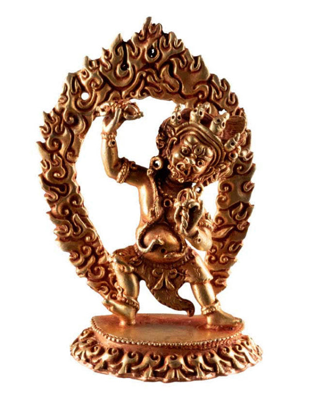 Statue de Vajrapani en alliage de cuivre – Protecteur de la sagesse éveillée du bouddhisme tibétain