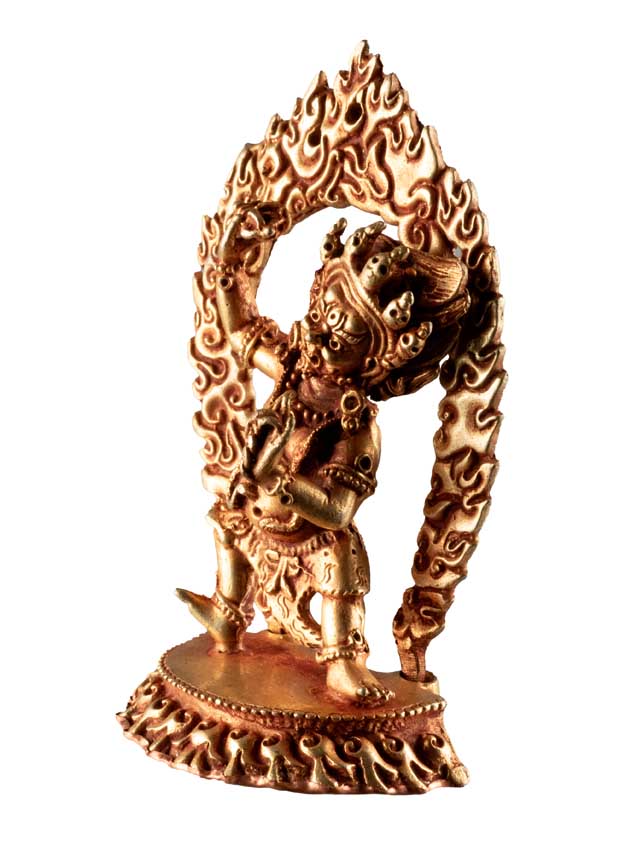 Statue de Vajrapani en alliage de cuivre – Protecteur de la sagesse éveillée du bouddhisme tibétain