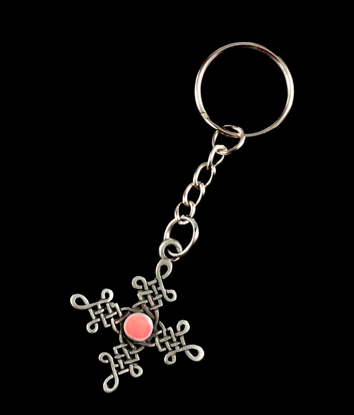 Porte-Clé Croix Celtique de Saint Ninian en Métal – Symbole Historique