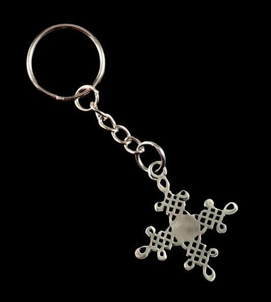 Porte-Clé Croix Celtique de Saint Ninian en Métal – Symbole Historique
