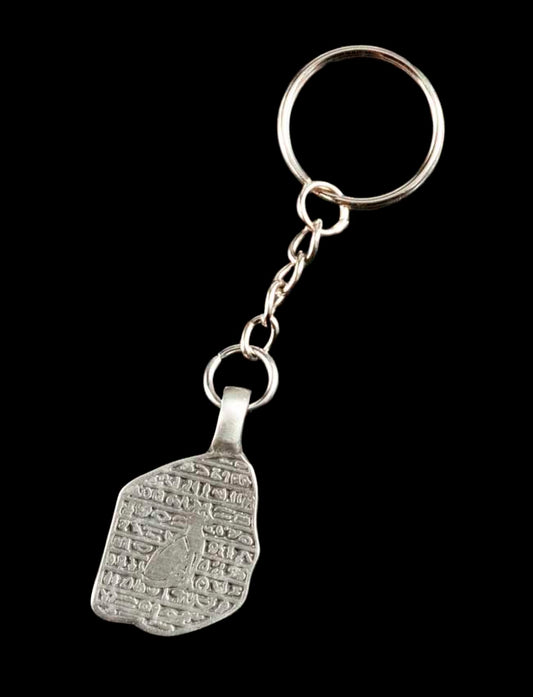 Porte-Clé Pierre de Rosette en Métal – Symbole de l’Égypte Ancienne