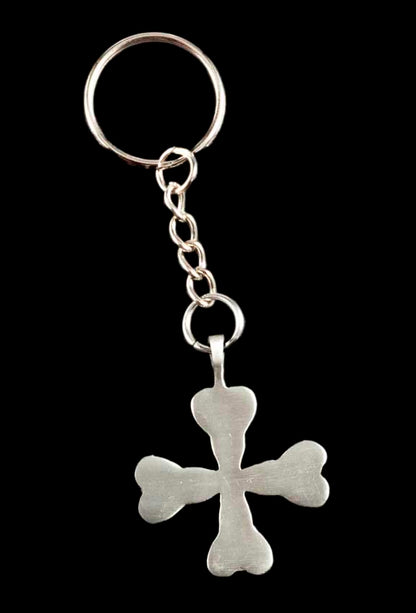 Porte-Clé Croix Celtique de Saint Ninian en Métal – Symbole Historique