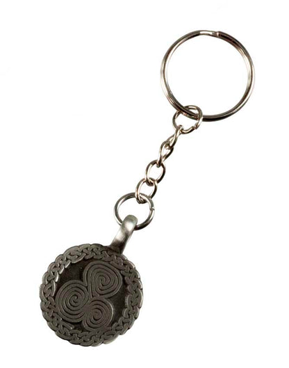 Porte-Clé Triskell Celtique en Métal – Symbole Breton