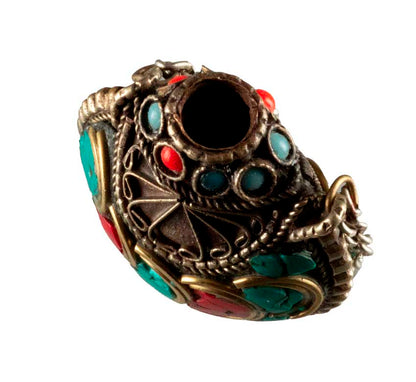 Tabatière Tibétaine Snuff Bottle Turquoise Sans Bouchon