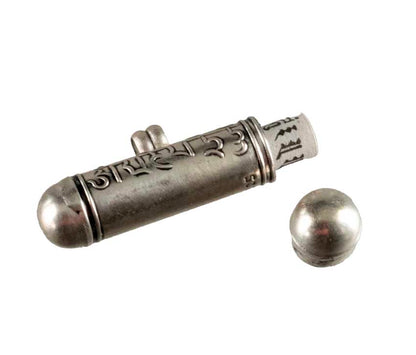 Boîte De Prière Mantra Gau Tibétain En Argent – Bijou Spirituel Bouddhiste Népalais