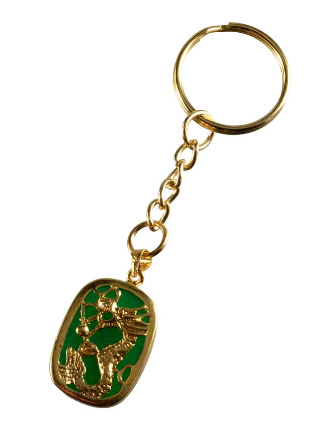 Porte-Clés Dragon Chinois Vert – Bijou de Sac Style Asiatique