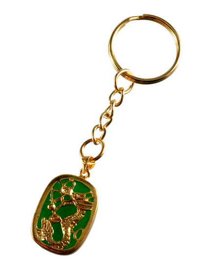 Porte-Clés Dragon Chinois Vert – Bijou de Sac Style Asiatique