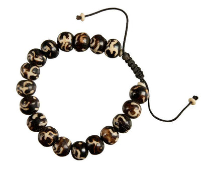 Bracelet mala tibétain symbole Om – Chapelet de méditation du Népal