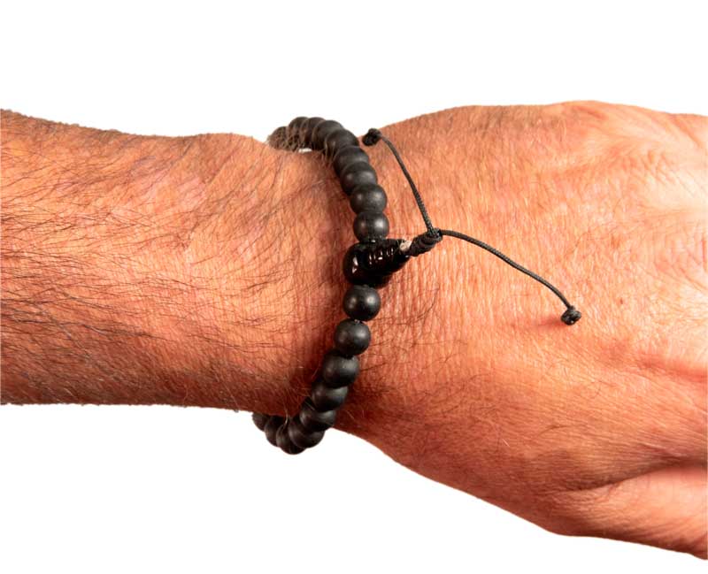 Shaligram bracelet mala – bijou sacré en Shaligram naturel de la rivière Kali Gandaki (Népal)