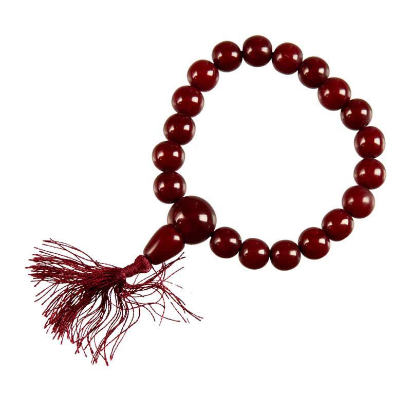 Bracelet mala du Népal en résine bordeaux – Bijou de méditation et de bien-être