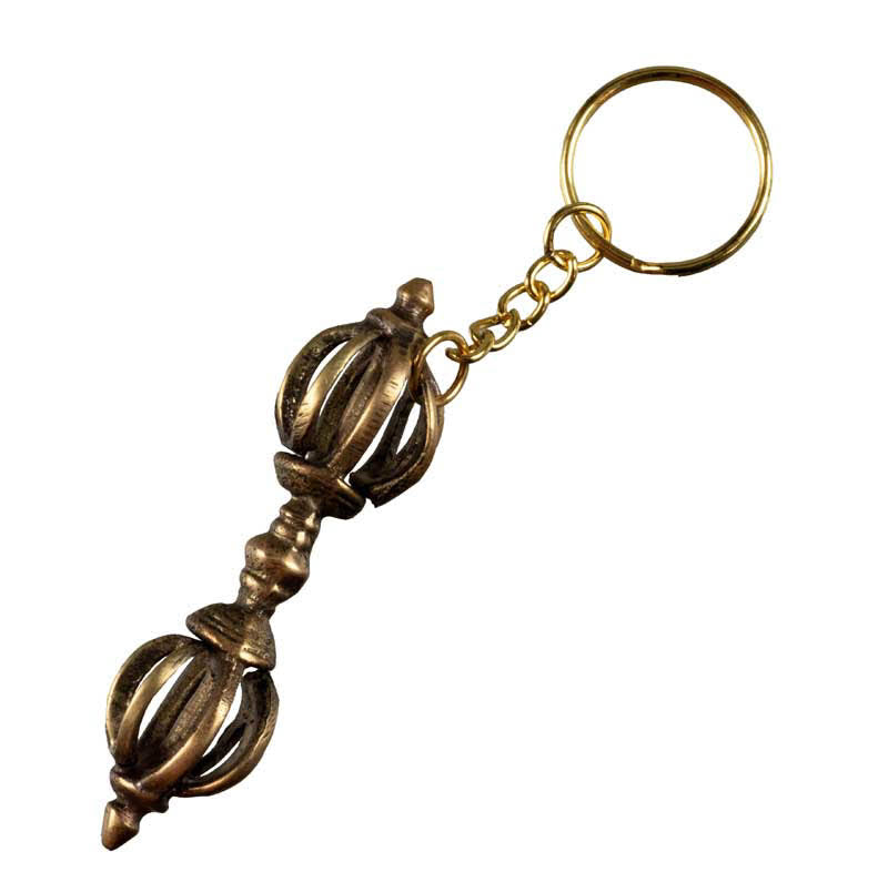 Porte-Clé Dorje Vajra en Laiton – Artisanat Népalais
