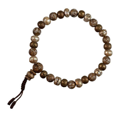 Collier Coquillage Décoratif Pour Statue Bouddhiste – Ornement Népalais En Coquillage Et Cuivre