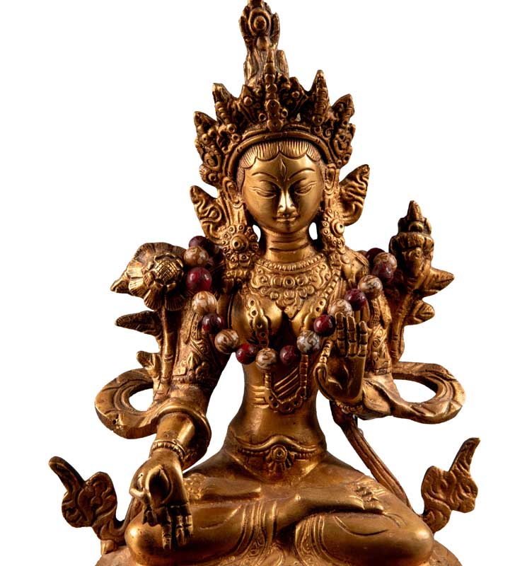 Collier Coquillage Décoratif Pour Statue Bouddhiste – Ornement Népalais Avec Mantras