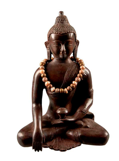 Collier Coquillage Décoratif Pour Statue Bouddhiste – Ornement Népalais En Coquillage Et Cuivre