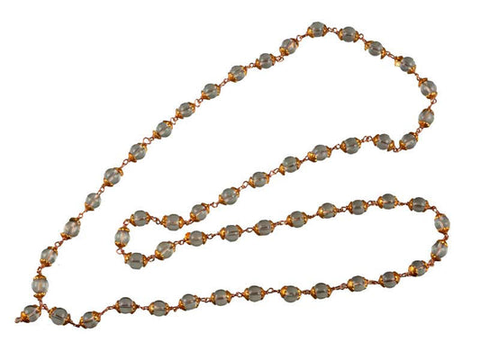 Chapelet Mala Tibétain En Verre – Collier De Décoration Pour Statue De Divinité