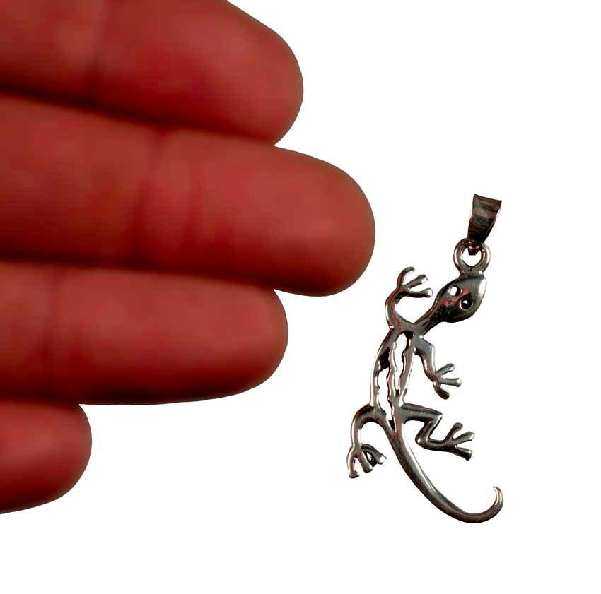 Pendentif Lézard Gecko en Argent Massif 925 – Bijou Animal Totem et Aventure