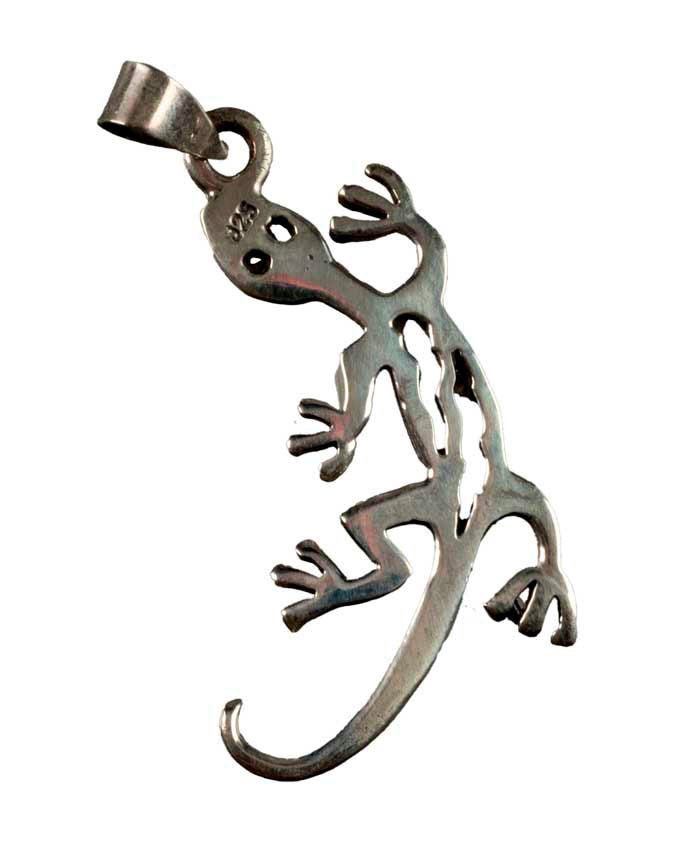 Pendentif Lézard Gecko en Argent Massif 925 – Bijou Animal Totem et Aventure