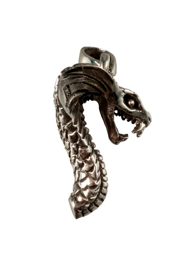Pendentif Serpent Cobra en Argent Massif 925 – Bijou Puissant et Symbolique