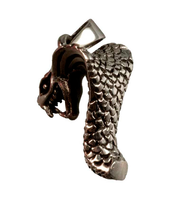 Pendentif Serpent Cobra en Argent Massif 925 – Bijou Puissant et Symbolique