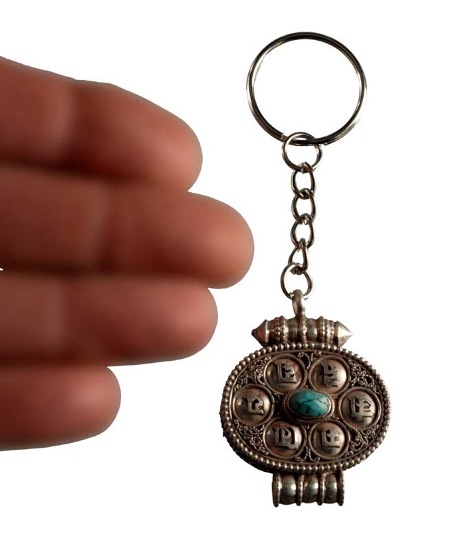 Ghau Tibétain Om Mani Padme Hum – Bijou De Sac Ou Porte-Clé Spirituel