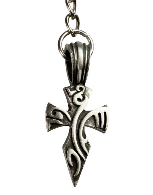 Croix Maori Bijou de Sac ou Porte-Clé en Métal – Inspiration Tribale