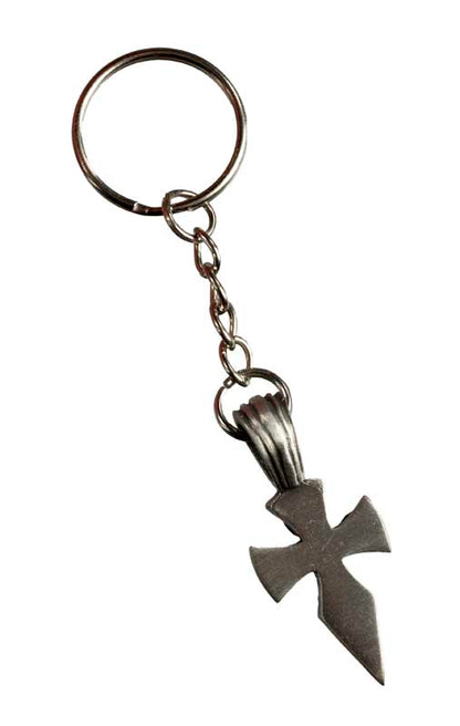Croix Maori Bijou de Sac ou Porte-Clé en Métal – Inspiration Tribale