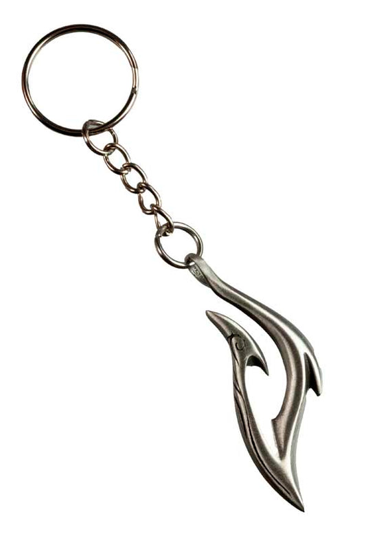 Bijou de Sac ou Porte-Clé Maori Hameçon en Métal – Symbole Maritime