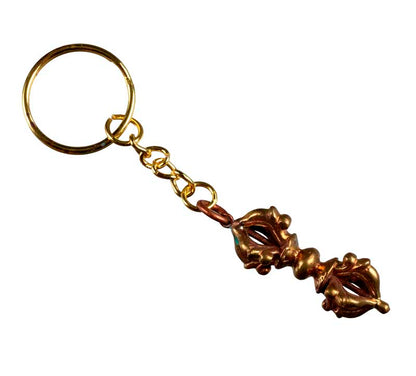 Porte-Clé Vajra Bouddhiste en Métal – Artisanat Népalais