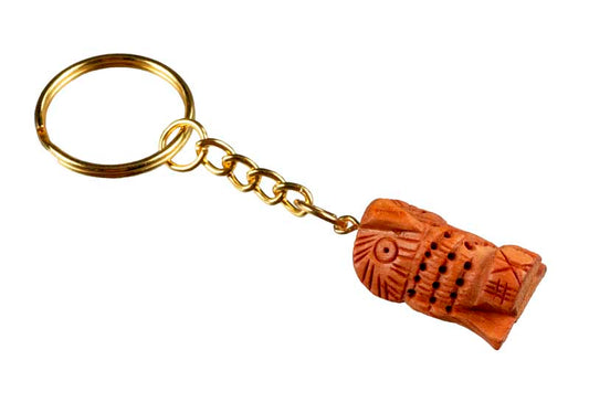 Bijou de Sac Chouette ou Porte-Clé en Bois et Métal – Symbole de Sagesse
