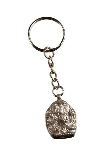 Porte-Clé Tibétain Tara Verte en Argent– Bijou De Sac En Argent Symbole De Compassion