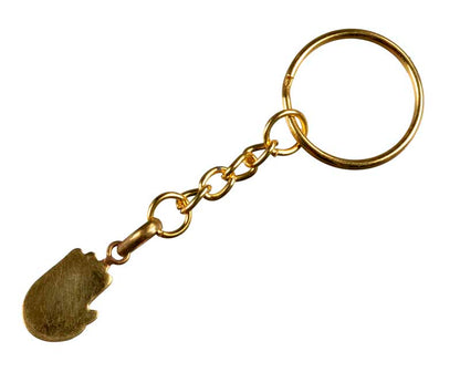 Porte-Clés Main de Bouddha Doré – Bijou de Sac Spirituel