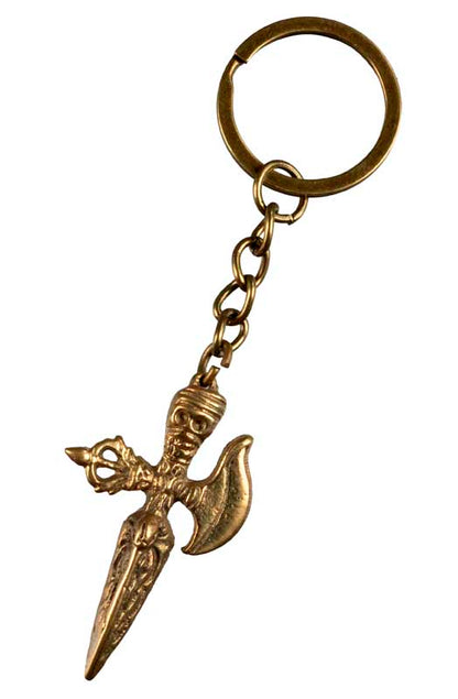Porte-Clés Phurba Kartika Tibétain – Bijou de Sac en Cuivre