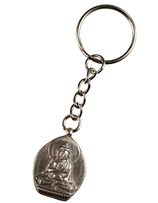 Porte-Clé Bouddha Amoghasiddhi – Mudra Abhaya en Métal
