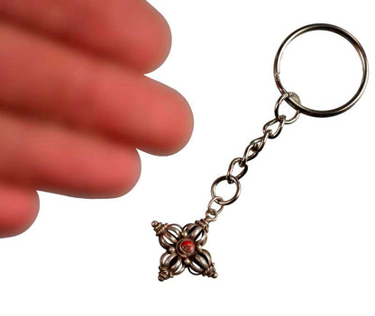 Porte-Clé Double Vajra Tibétain – Dorje Sacré Du Bouddhisme Vajrayana
