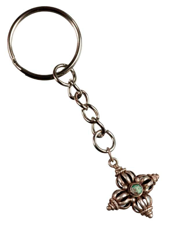 Porte-Clé Double Vajra Tibétain – Dorje Sacré Du Bouddhisme Vajrayana