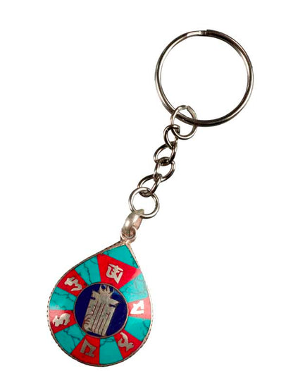 Porte-Clés Mantra Bouddhiste Om Mani Padme Hum – Bijou de Sac Tibétain