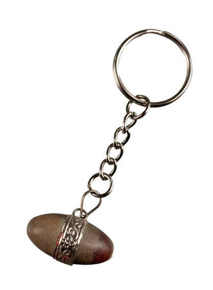 Porte-Clé Lingam de Shiva en Pierre Naturelle – Bijou de Sac Hindou