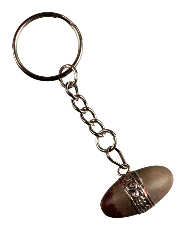 Porte-Clé Lingam de Shiva en Pierre Naturelle – Bijou de Sac Hindou
