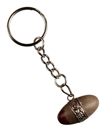 Porte-Clé Lingam de Shiva en Pierre Naturelle – Bijou de Sac Hindou